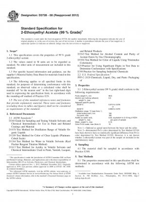 Standardspezifikation für 2-Ethoxyethylacetat (99 % Qualität)