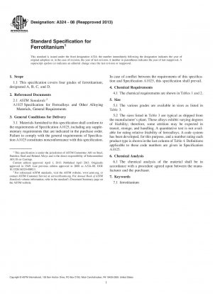 Standardspezifikation für Ferrotitan