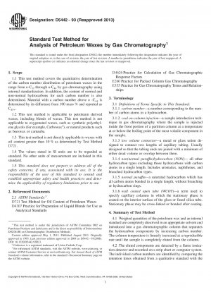 Standardtestmethode zur Analyse von Erdölwachsen mittels Gaschromatographie