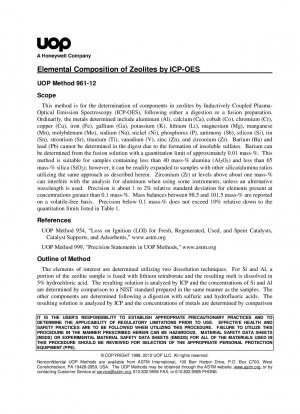 Elementarzusammensetzung von Zeolithen durch ICP-OES