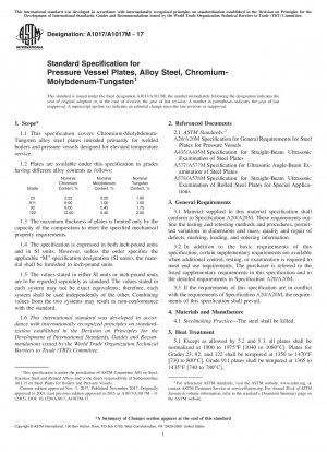 Standardspezifikation für Druckbehälterplatten, legierter Stahl, Chrom-Molybdän-Wolfram