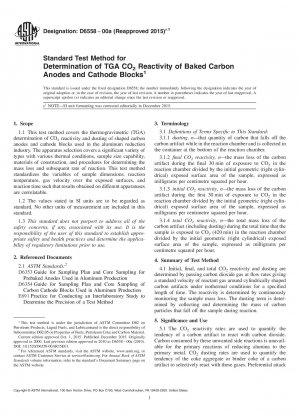 Standardtestmethode zur Bestimmung der TGA-CO2-Reaktivität von gebackenen Kohlenstoffanoden und Kathodenblöcken