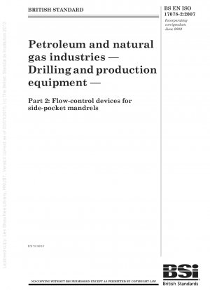 Erdöl- und Erdgasindustrie – Bohr- und Produktionsausrüstung – Teil 2: Durchflusskontrollgeräte für Seitentaschendorne