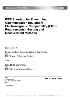 IEEE-Standard für Powerline-Kommunikationsgeräte – Anforderungen an die elektromagnetische Verträglichkeit (EMV) – Prüf- und Messmethoden