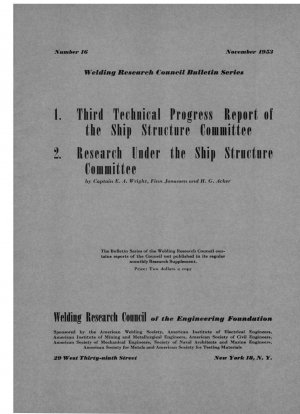 Teil 1: Dritter technischer Fortschrittsbericht des Schiffsstrukturausschusses
