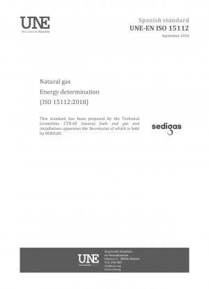 Erdgas – Energiebestimmung (ISO 15112:2018)
