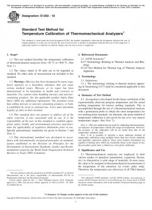 Standardtestmethode zur Temperaturkalibrierung thermomechanischer Analysatoren
