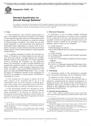Standardspezifikation für Flugzeugspeicherbatterien