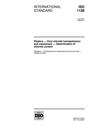 Kunststoffe - Vinylchlorid-Homopolymere und -Copolymere - Bestimmung des Chlorgehalts
