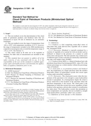 Standardtestmethode für den Trübungspunkt von Erdölprodukten (miniaturisierte optische Methode)