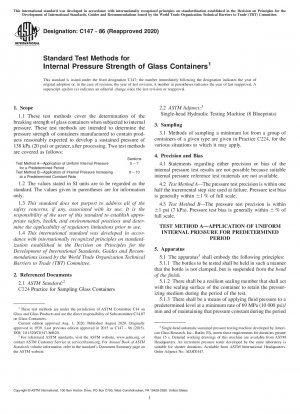 Standardtestmethoden für die Innendruckfestigkeit von Glasbehältern
