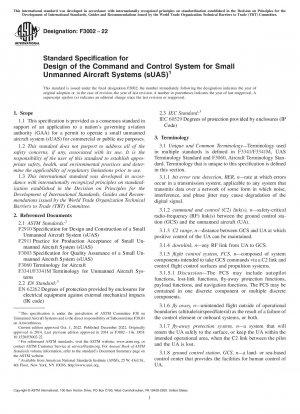 Standardspezifikation für den Entwurf des Befehls- und Kontrollsystems für kleine unbemannte Flugzeugsysteme (sUAS)