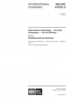 Informationstechnologie – Sicherheitstechniken – Geheime Weitergabe – Teil 2: Grundlegende Mechanismen