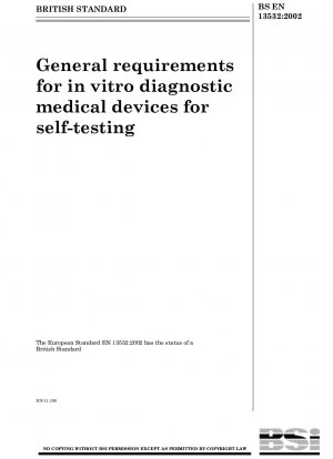 Allgemeine Anforderungen an In-vitro-Diagnostika zur Selbstprüfung