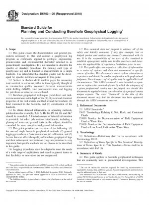 Standardhandbuch für die Planung und Durchführung der geophysikalischen Bohrlochprotokollierung