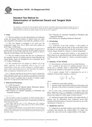 Standardtestmethode zur Bestimmung des isothermen Sekanten- und Tangentenmoduls