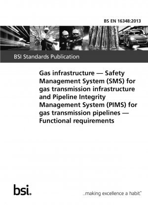 Gasinfrastruktur. Safety Management System (SMS) für die Gastransportinfrastruktur und Pipeline Integrity Management System (PIMS) für Gastransportpipelines. Funktionale Anforderungen