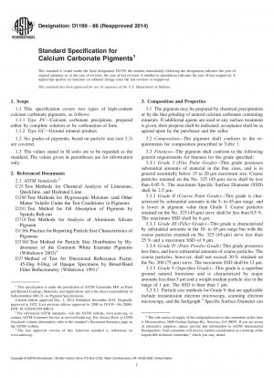 Standardspezifikation für Calciumcarbonatpigmente