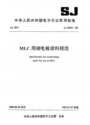 Spezifikation für Abschlusspaste zur Verwendung in MLC