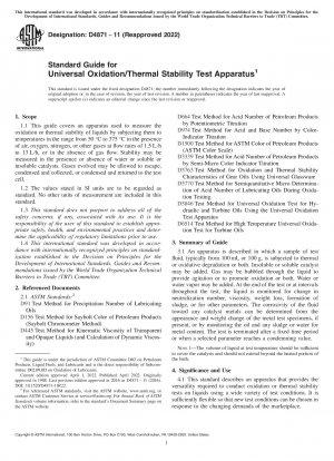 Standardhandbuch für universelle Oxidations-/Wärmestabilitätstestgeräte