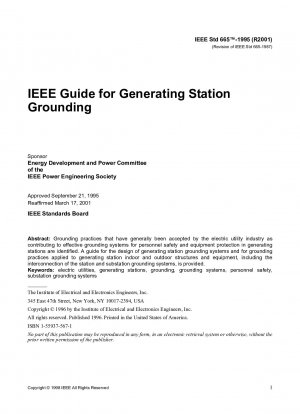 IEEE-Leitfaden zur Erdung von Kraftwerken