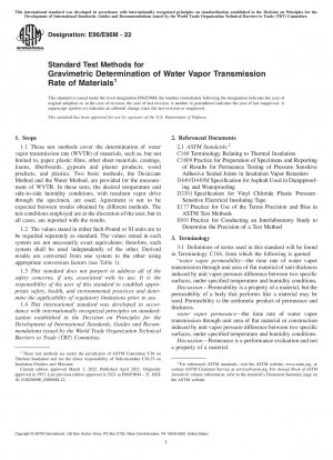 Standardtestmethoden zur gravimetrischen Bestimmung der Wasserdampfdurchlässigkeitsrate von Materialien