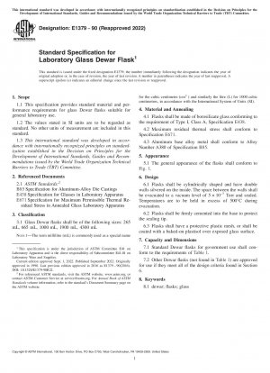 Standardspezifikation für Laborglas-Dewargefäße