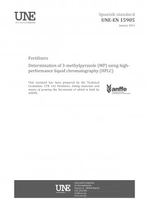 Düngemittel - Bestimmung von 3-Methylpyrazol (MP) mittels Hochleistungsflüssigkeitschromatographie (HPLC)