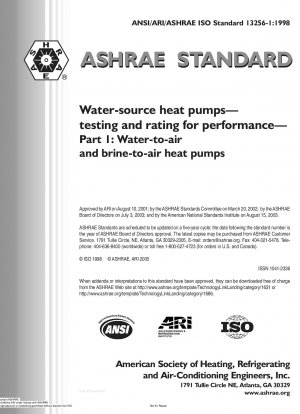 Wasserwärmepumpen – Prüfung und Leistungsbewertung: Teil 1 – Wasser-Luft- und Sole-Luft-Wärmepumpen