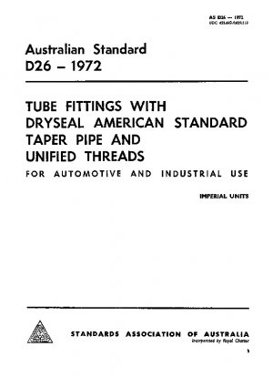 Rohrverschraubungen mit konischem Rohr nach amerikanischem Dryseal-Standard und einheitlichem Gewinde für Automobil- und Industrieanwendungen