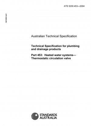 Technische Spezifikation für Sanitär- und Entwässerungsprodukte – Warmwassersysteme – Thermostatisches Zirkulationsventil