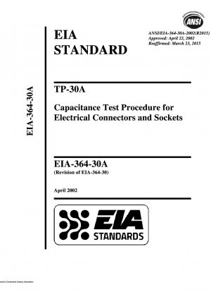 TP-30A-Kapazitätstestverfahren für elektrische Steckverbinder und Steckdosen