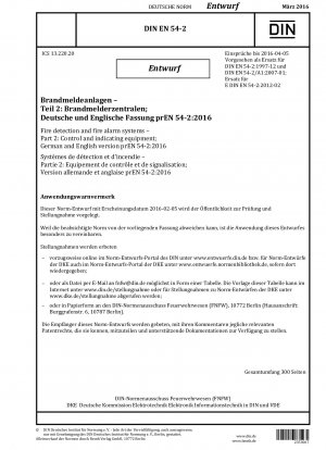 Brandmelde- und Brandmeldeanlagen – Teil 26: Kohlenmonoxidmelder – Punktmelder; Deutsche Fassung EN 54-26:2015