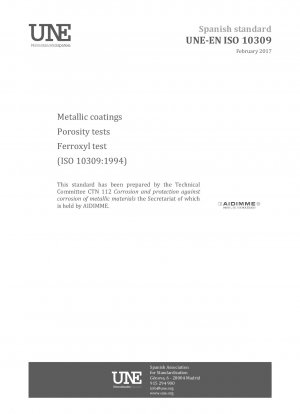 Metallische Beschichtungen – Porositätstests – Ferroxyltest (ISO 10309:1994)