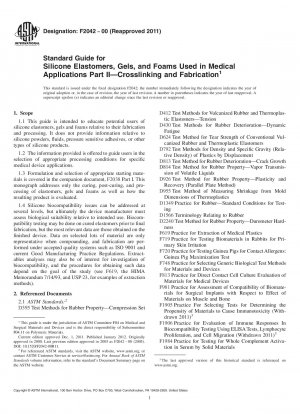 Standardhandbuch für Silikonelastomere, -gele und -schäume für medizinische Anwendungen, Teil II – Vernetzung und Herstellung