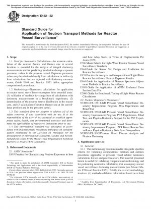 Standardhandbuch für die Anwendung von Neutronentransportmethoden zur Reaktorbehälterüberwachung
