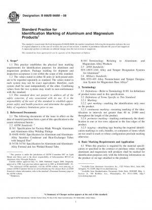 Standardpraxis für die Kennzeichnung von Aluminium- und Magnesiumprodukten