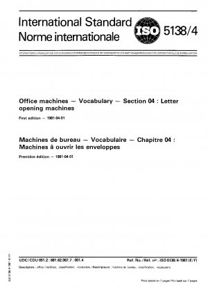 Büromaschinen; Wortschatz; Abschnitt 04: Brieföffnungsmaschinen Zweisprachige Ausgabe