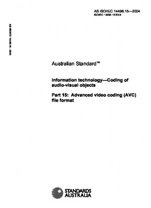 Informationstechnologie - Codierung audiovisueller Objekte - Advanced Video Coding (AVC)-Dateiformat