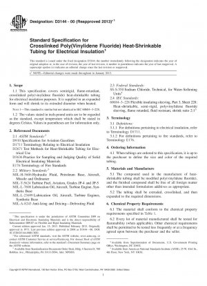 Standardspezifikation für vernetzte Poly(vinylidenfluorid)-Wärmeschrumpfschläuche zur elektrischen Isolierung