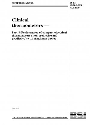 Klinische Thermometer. Leistung kompakter elektrischer Thermometer (nicht prädiktiv und prädiktiv) mit maximaler Geräteleistung