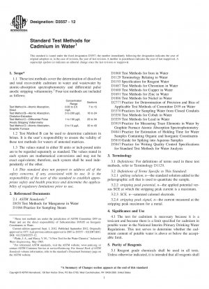 Standardtestmethoden für Cadmium in Wasser
