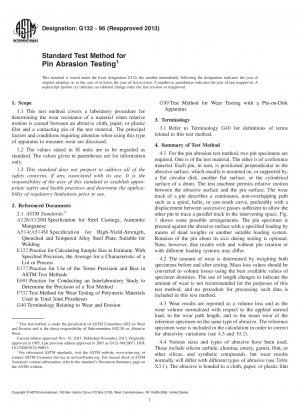 Standardtestmethode für die Prüfung des Stiftabriebs