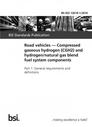 Straßenfahrzeuge. Kraftstoffsystemkomponenten für komprimierten gasförmigen Wasserstoff (CGH2) und Wasserstoff/Erdgas-Mischungen. Allgemeine Anforderungen und Definitionen