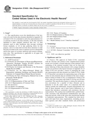 Standardspezifikation für codierte Werte, die in der elektronischen Gesundheitsakte verwendet werden