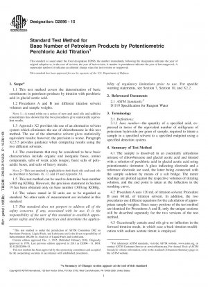 Standardtestmethode für die Basenzahl von Erdölprodukten durch potentiometrische Perchlorsäuretitration