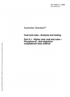 Analyse und Prüfung von Kohle und Koks, fortschrittliche Phosphataufschlussmethode für Kohle und Koks/Molybdänblau