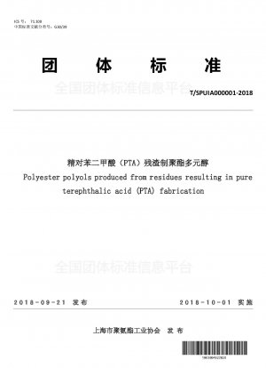 Gereinigte Terephthalsäure (PTA)-Rückstände zur Herstellung von Polyesterpolyolen