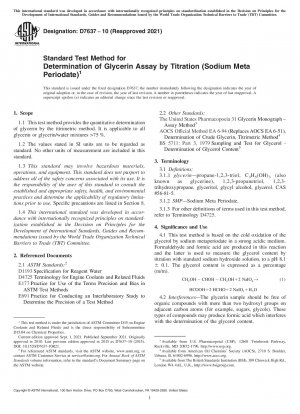 Standardtestmethode zur Bestimmung des Glycerin-Assays durch Titration (Natriummetaperiodat)