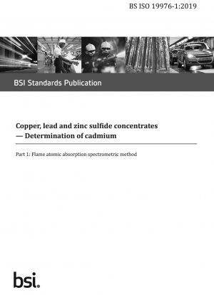 Kupfer-, Blei- und Zinksulfidkonzentrate. Bestimmung von Cadmium – Flammenatomabsorptionsspektrometrische Methode